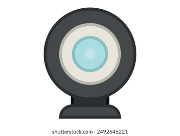 Black camcorder or webcam on white background