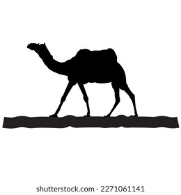 Black Camel Illustration Animal Logo Silhouette