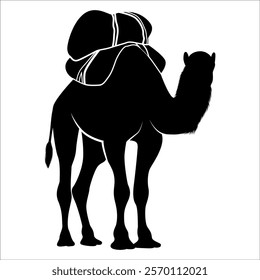 Black Camel Silhouette vector illustration