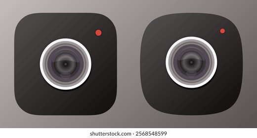 Black camera app icons. Camera application icons