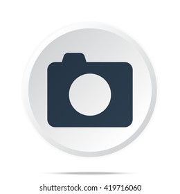 Black Camera icon on white web button