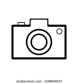 black camera icon. simple flat vector stock isolated on white background eps10