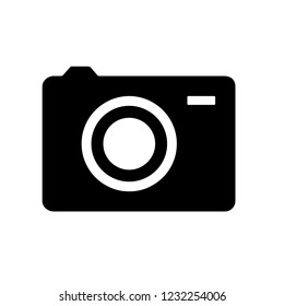 Black camera icon. Vector Illustration