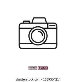 black camera icon vector illustration template
