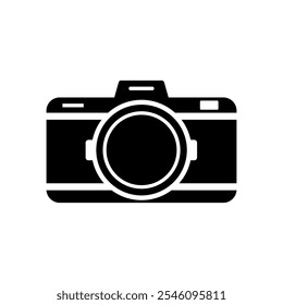 Icono de cámara negro Ilustración vectorial eps 10