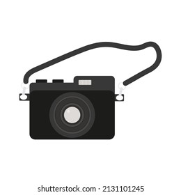 Cámara negra en fondo blanco para uso en diseño web