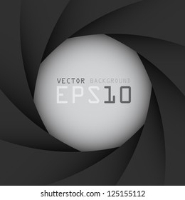 Black camera shutter background,Illustration eps10