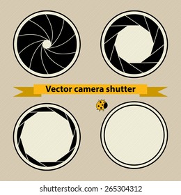 Black Camera shutter. Vector illustration