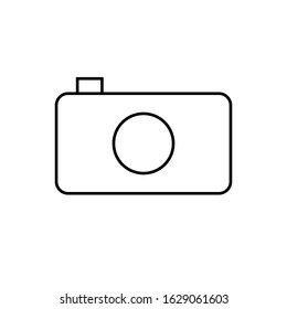 Black Camera Silhouette On White Background Stock Vector (Royalty Free ...
