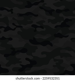
Black camo seamless pattern vector night background disguise, army design. svg