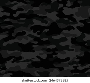 
black camouflage background, dark pattern, street print