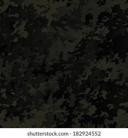 black camouflage seamless  pattern