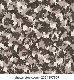 Black Camouflage Seamless Pattern. Brown Repeated Modern Vector Clouds. Green Repeated Digital Graphic Pattern. Camouflage Nature Khaki Seamless Abstract Graphic Background. Camoflage