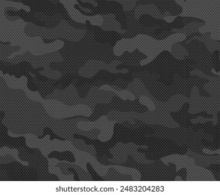 Black camouflage vector pattern military dark background modern street night print