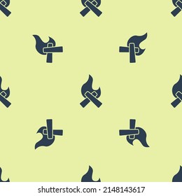 Black Campfire icon isolated on white background. Burning bonfire with wood. Set icons colorful. Vector
