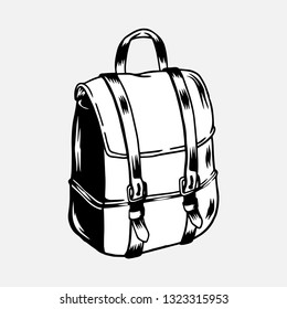 Black Camping Trip Rucksack Vektor