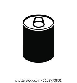 Eine schwarze Dose mit einem Symbol auf dem oberen Ring