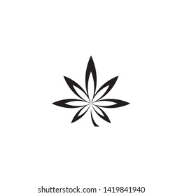 black Canabis leaf vector illustration icon design vector