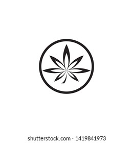 black Canabis leaf vector illustration icon design vector
