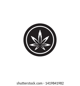 black Canabis leaf vector illustration icon design vector