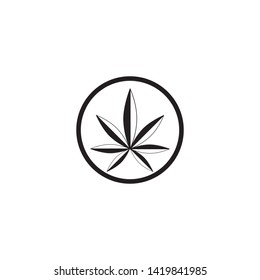 black Canabis leaf vector illustration icon design vector