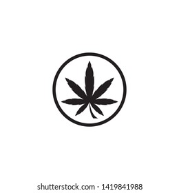 black Canabis leaf vector illustration icon design vector