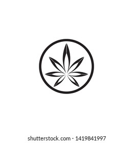 black Canabis leaf vector illustration icon design vector