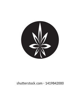 black Canabis leaf vector illustration icon design vector