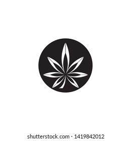 black Canabis leaf vector illustration icon design vector