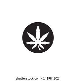 black Canabis leaf vector illustration icon design vector