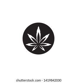 black Canabis leaf vector illustration icon design vector