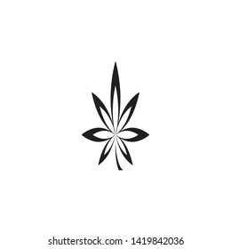 black Canabis leaf vector illustration icon design vector