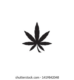 black Canabis leaf vector illustration icon design vector