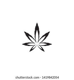 black Canabis leaf vector illustration icon design vector
