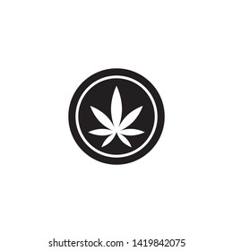 black Canabis leaf vector illustration icon design vector