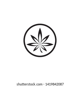 black Canabis leaf vector illustration icon design vector