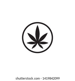 black Canabis leaf vector illustration icon design vector