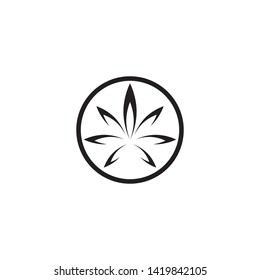 black Canabis leaf vector illustration icon design vector