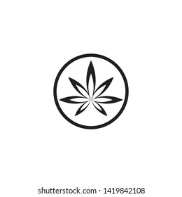 black Canabis leaf vector illustration icon design vector