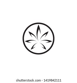 black Canabis leaf vector illustration icon design vector
