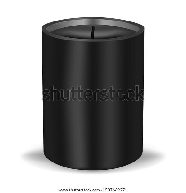 Black Candle Isolated On White Background Stock Vector (Royalty Free