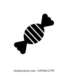 Black candy icon on white background