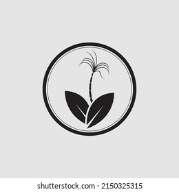 black cane logo icon vector illustration design on gray background