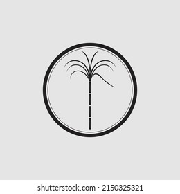 black cane logo icon vector illustration design on gray background