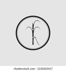 black cane logo icon vector illustration design on gray background