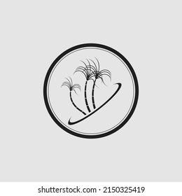 diseño de ilustración vectorial del icono de la caña negra en fondo gris