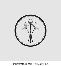 diseño de ilustración vectorial del icono de la caña negra en fondo gris
