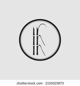 diseño de ilustración vectorial del icono de la caña negra en fondo gris