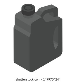 Black canister icon. Isometric of black canister vector icon for web design isolated on white background