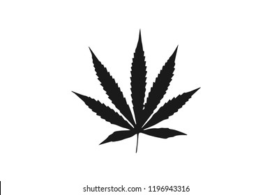 black cannabis leaf logo Designs Inspiration Isolated on White Background